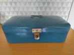 Vintage Emaille Broodtrommel - Blauw, Antiek en Kunst, Ophalen of Verzenden