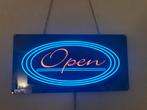 Led sign/bord ‘Open’ met bewegend licht blauw met rood, Verzamelen, Nieuw, Ophalen of Verzenden, Lichtbak of (neon) lamp