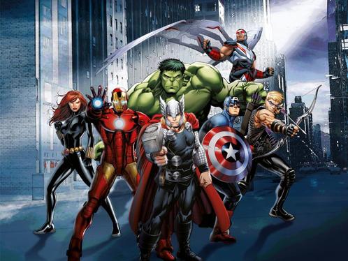 Avengers vlies behang City XL afm. 360x270cm *Muurdeco4kids, Kinderen en Baby's, Kinderkamer | Inrichting en Decoratie, Nieuw