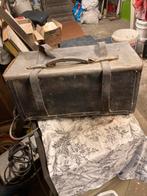 Vintage lederen gereedschapskoffer, Ophalen of Verzenden, Gebruikt, Metaal, Minder dan 50 cm