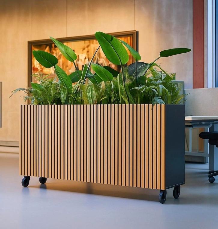 Plantenbak met akoestische panelen voor in huis of kantoor, Tuin en Terras, Bloembakken en Plantenbakken, Nieuw, Overige materialen