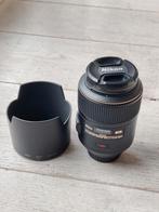Nikon AF-S 105mm f/2.8 G VR Micro Nikkor met UV filter, Audio, Tv en Foto, Fotografie | Lenzen en Objectieven, Ophalen of Verzenden