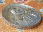 Mooie oude Maria hanger uit Engeland van tin en hout 14,2 cm, Antiek en Kunst, Ophalen of Verzenden