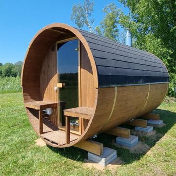 Hekla barrel buitensauna | 210 cm | 4 personen | AANBIEDING beschikbaar voor biedingen