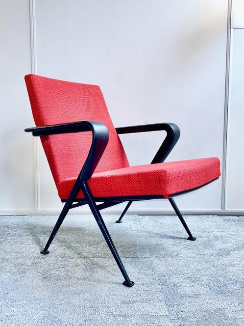 Repose Friso Kramer Ahrend de Cirkel nieuwe bekleding 60s70s, Huis en Inrichting, Fauteuils, Gebruikt, Leer, Metaal, Stof, 50 tot 75 cm