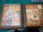 schilderijtjes met roos luna tweestuks, Ophalen of Verzenden, 'T Olde Gre-j, Info@toldegrej.nl, Endepoelstraat 20f Didam