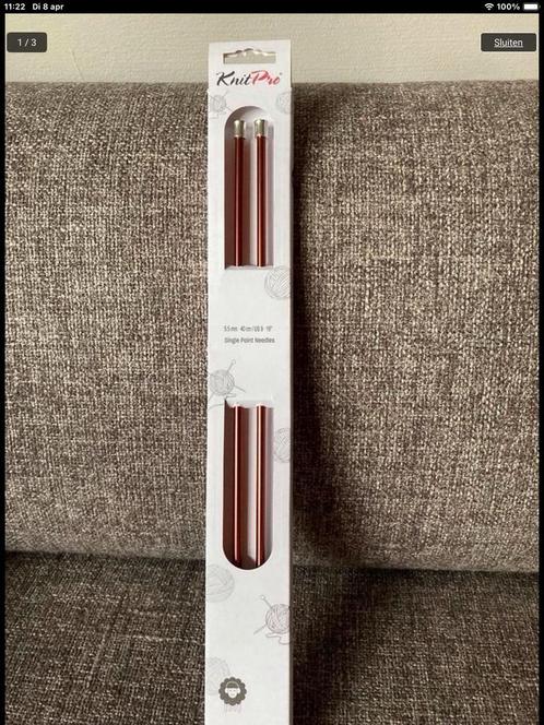 KnitPro Zing breinaald 5.5 mm met knop 40cm, Hobby en Vrije tijd, Breien en Haken, Zo goed als nieuw, Breien, Naald, Verzenden