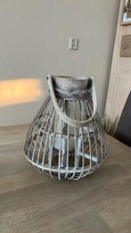 Rieten kaarsen standaard, Huis en Inrichting, Woonaccessoires | Kandelaars en Kaarsen, Ophalen of Verzenden, Zo goed als nieuw