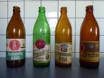 Vier originele bier flessen uit Tsjecho-Slowakije zie foto's, Ophalen of Verzenden, Gebruikt, Flesje(s), Overige merken