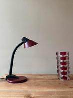Vintage Hema 80s Bureaulamp - Burgundy Rood, Ophalen of Verzenden, Gebruikt, Metaal, Minder dan 50 cm