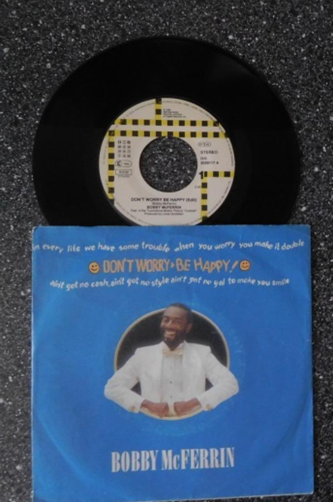 Bobby McFerrin - don't worry be happy (vanaf € 1,50), Cd's en Dvd's, Vinyl Singles, Zo goed als nieuw, Pop, Ophalen of Verzenden
