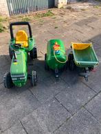 John Deere Speelgoed Tractor met Gierton & Zandbak, Ophalen of Verzenden, Gebruikt, Trapvoertuig