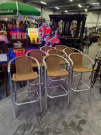 Aluminium krukken wicker terras barkrukken, Gebruikt, Met voetsteun, 60 tot 90 cm, Ophalen of Verzenden