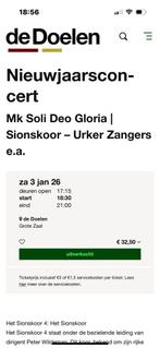 ❤️ticket nieuwjaarsconcert De Doelen 3jan Urker Zangers enz, Eén persoon, Januari