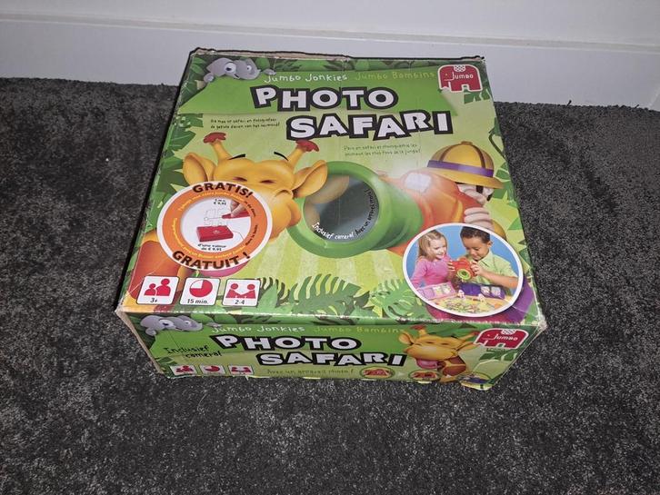 Spel Photo Safari, compleet,, Hobby en Vrije tijd, Gezelschapsspellen | Bordspellen, Gebruikt, Ophalen of Verzenden