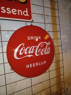 Emaille reclamebord Coca-Cola Langcat Bussum., Verzamelen, Ophalen of Verzenden, Gebruikt, Reclamebord