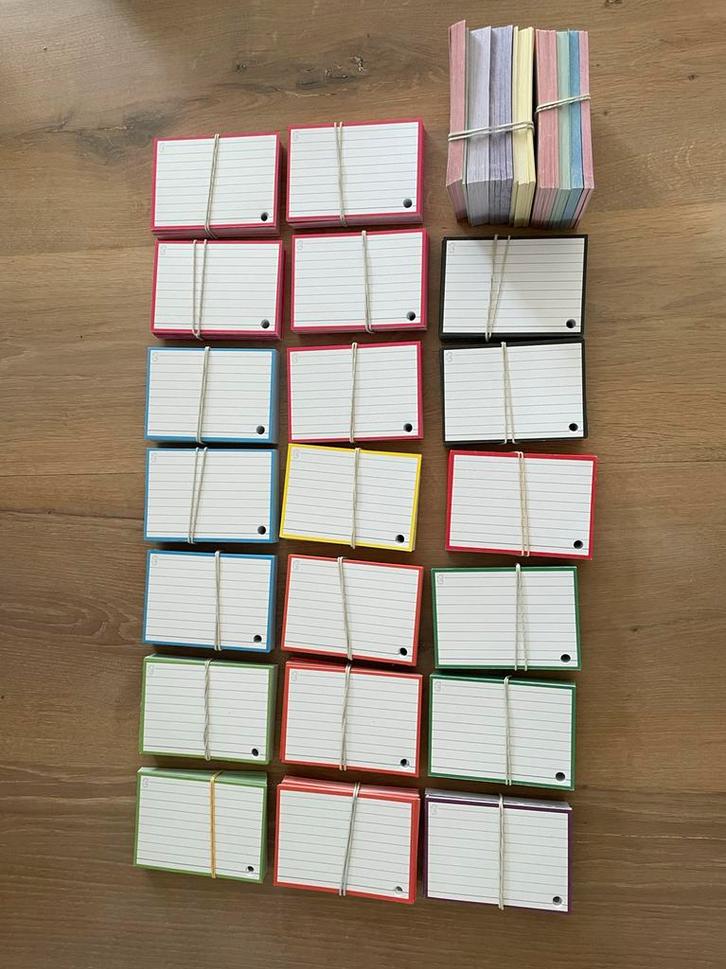 1251x FLASHCARDS A7, Diversen, Schoolbenodigdheden, Zo goed als nieuw, Ophalen of Verzenden