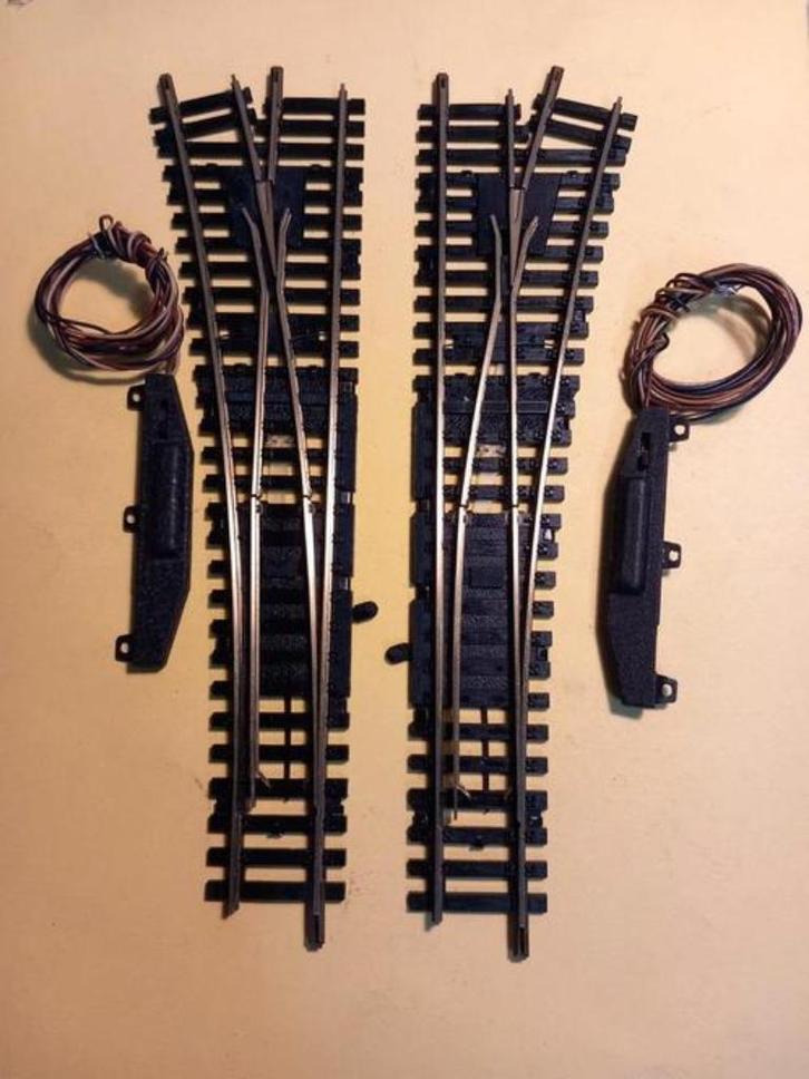 Fleischmann hoge snelheidswissels 6078 en 60799, Hobby en Vrije tijd, Modeltreinen | H0, Gebruikt, Rails, Gelijkstroom, Fleischmann