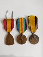 Drie originele medailles België WOI en WOII, Verzamelen, Militaria | Algemeen, Ophalen of Verzenden