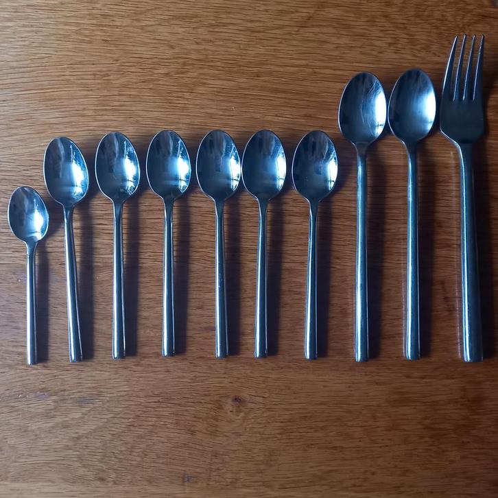 Bestekdelen "Trento" 18/10, Huis en Inrichting, Keuken | Bestek, Gebruikt, Rvs of Chroom, Ophalen of Verzenden