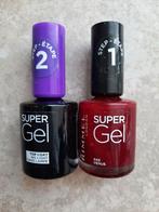 2X Gel nagels Rimmel Top Coat + kleur 043 Venus / zonder UV, Ophalen of Verzenden, Gebruikt, Overige kleuren, Handen en Nagels
