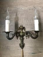Lamp antiek goudkleurig wandlamp, Huis en Inrichting, Ophalen of Verzenden, Gebruikt