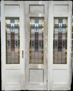 3 -delige set glas in lood deuren jugendstil 244x189cm.