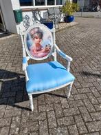 Brocante fauteuil opnieuw gestoffeerd, Ophalen of Verzenden