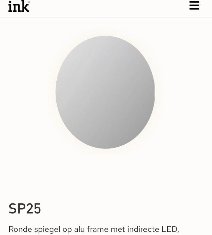 Sanibell LED Spiegel Rond 80cm showroom model, Huis en Inrichting, Woonaccessoires | Spiegels, Nieuw, 75 tot 100 cm, Minder dan 100 cm