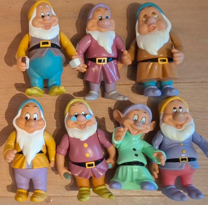 Disney figuren vintage de 7 Dwergen van Sneeuwwitje, Kinderen en Baby's, Speelgoed | Actiefiguren, Gebruikt, Ophalen of Verzenden