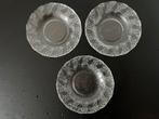 3 Vintage schoteltjes / gebaksbordjes Ø 17,5 cm, Antiek en Kunst, Antiek | Glas en Kristal, Ophalen of Verzenden
