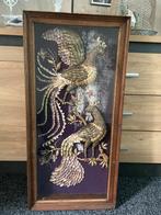 Antiek 3D schilderij pauwen van schelpen, Ophalen