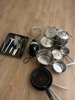 Keuken spullen: complete set, Huis en Inrichting, Keuken | Potten en Pannen, Inductieplaat, Pannenset, Ophalen of Verzenden, Zo goed als nieuw