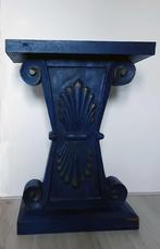 Vintage sokkel/haltafeltje/tafelpoot blauw, Huis en Inrichting, Ophalen, Gebruikt
