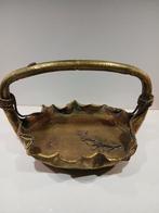 Antieke Jugendstil Messing Schaal - Natuurlijk Design, Antiek en Kunst, Antiek | Schalen, Ophalen of Verzenden