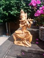 houten Krishna fluitspeler (gesigneerd), Ophalen of Verzenden