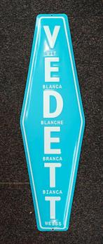 Vedett Extra White Emaille Reclamebord - Oud Model, Verzamelen, Ophalen, Gebruikt, Reclamebord, Plaat of Schild, Overige merken
