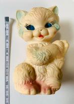Vintage Rubberen piepbeestje Katje 11cm, Ophalen of Verzenden, Gebruikt