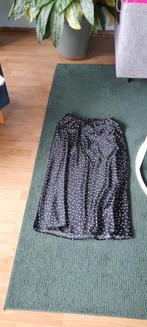 Zwarte rok met witte stippen - Zara - M/L, Kleding | Dames, Rokken, Zo goed als nieuw, Onder de knie, Ophalen, Maat 38/40 (M)