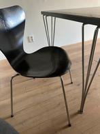 5 Arne Jacobsen Vlinderstoelen + 4 Tafels (130x80), Gebruikt, Zwart, Design, Ophalen of Verzenden