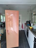 Smeg aluminium koel/vriescombinatie 180cm hoog, Ophalen, Gebruikt, 200 liter of meer, Met aparte vriezer