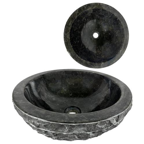 Wasbak | Wastafel Natuursteen | Waskom | 40x40x15cm | Zwart, Doe-het-zelf en Verbouw, Sanitair, Nieuw, Wastafel, Steen, Ophalen of Verzenden