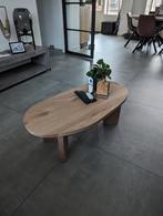 Nieuwe eiken salontafel 100x50 kiezelvorm organische vorm, 50 tot 100 cm, Minder dan 50 cm, Nieuw, Rechthoekig