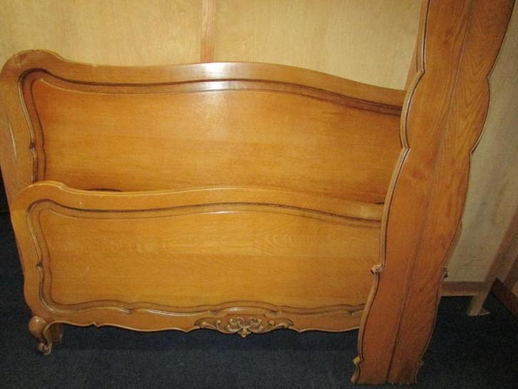 Barok eiken bed queen anne stijl 140 breed - 2m lang 100,00, Huis en Inrichting, Slaapkamer | Bedden, Zo goed als nieuw, Tweepersoons
