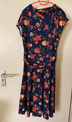 Retrolicious bombshell dress XL ( blauw) top vintage, Ophalen of Verzenden, Gedragen, Maat 46/48 (XL) of groter, Blauw
