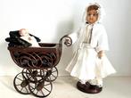 Vintage miniatuur Victoriaanse poppenwagen met babypopje, Ophalen