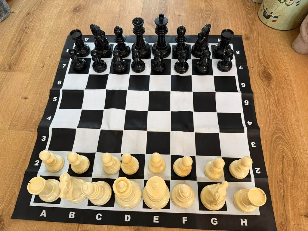 Reuze schaakspel schaken schaakbord schaak bord, Hobby en Vrije tijd, Gezelschapsspellen | Bordspellen, Ophalen of Verzenden