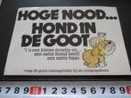 sticker strip hoge nood... hond in de goot, Verzamelen, Stickers, Ophalen, Zo goed als nieuw