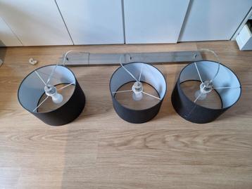 Hanglamp drie ronde kappen zwart/antraciet Home sweet home beschikbaar voor biedingen
