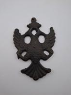 Antieke plaatje met dubbelkoppige adelaar, Antiek en Kunst, Antiek | Koper en Brons, Ophalen of Verzenden